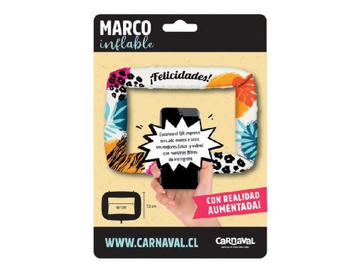 Marco Inflable Animal Print Blanco-Carnavalonline