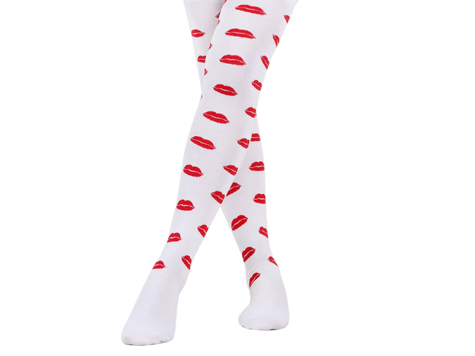 PANTY BLANCA LABIOS ROJOS