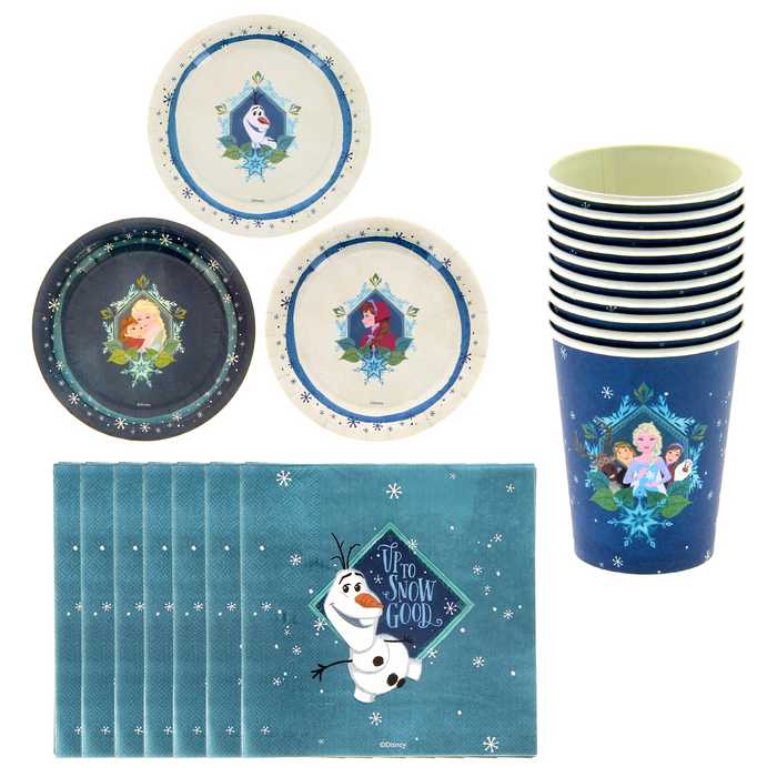 Cumpleaños Frozen - Platos, Vasos Y Sevilletas