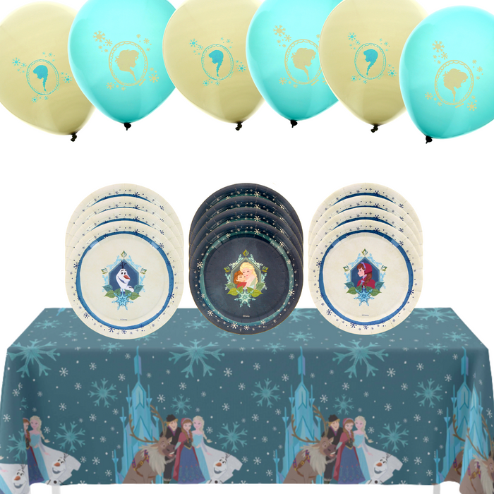 Cumpleaños Frozen - Platos, Mantel Y Globos