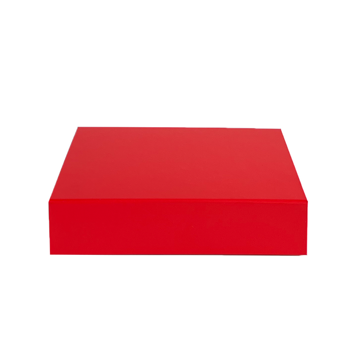 Caja Premum Antiscratch Autoarmable E Imantable 25 X 21 X 5,5 Cm Roja  12 Unidades