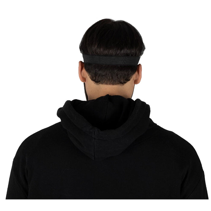 Máscara facial de látex vudú con textura de madera y rostro de calavera (vista 3)