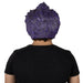 Máscara de látex de payaso de terror con pelo morado y rostro desgarrado (vista 3)