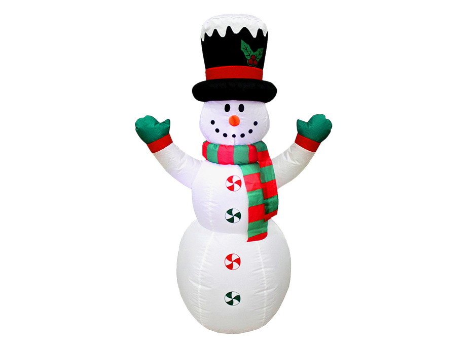 Deco Navideña Muñeco Nieve Inflable Led 240Cm