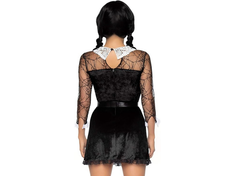 Disfraz Vestido Corto Negro Gotica Mujer