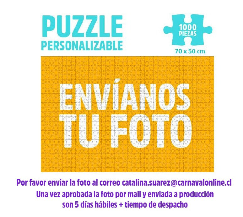 Puzzle Personalizable 1000 Piezas (50 X 70 Cm)