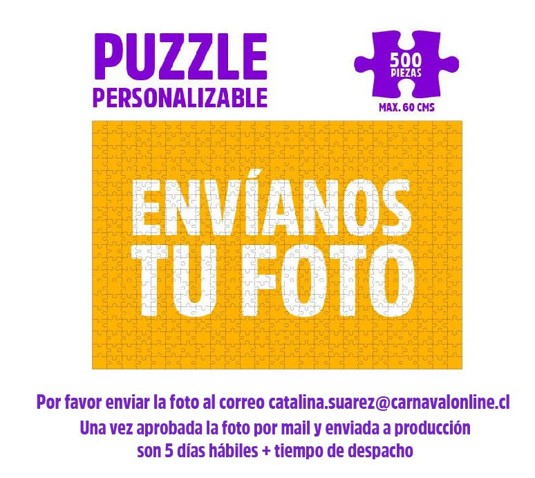 Puzzle Personalizable De 500 Piezas (46 X 61 cm)