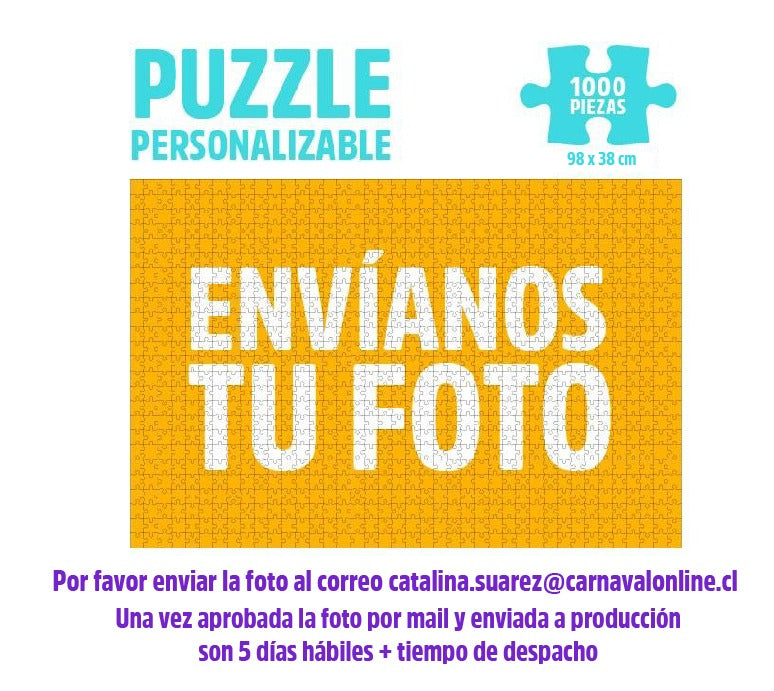 Puzzle Personalizable Panorámico 1000 Piezas (98 X 38 cm) Navidad