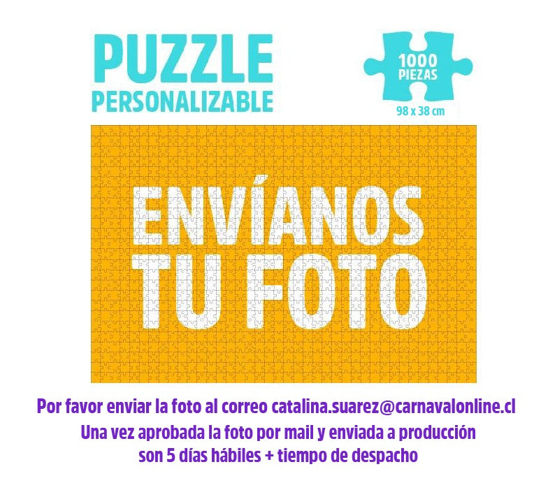 Puzzle Personalizable Panorámico 1000 Piezas (98 X 38 cm)