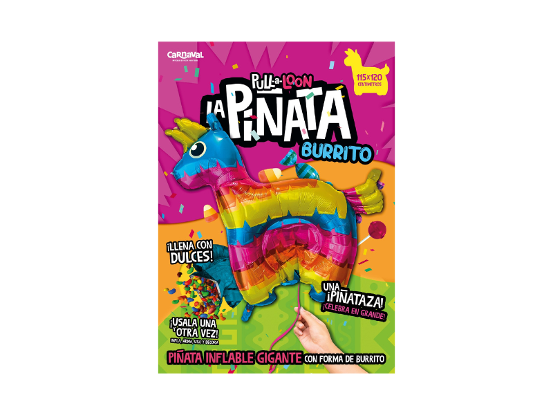 Piñata Burro Inflable Reutilizable 115cm x 120cm