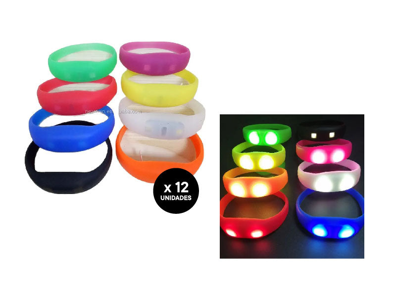 Pulsera Luminosa Led - 12 Unidades