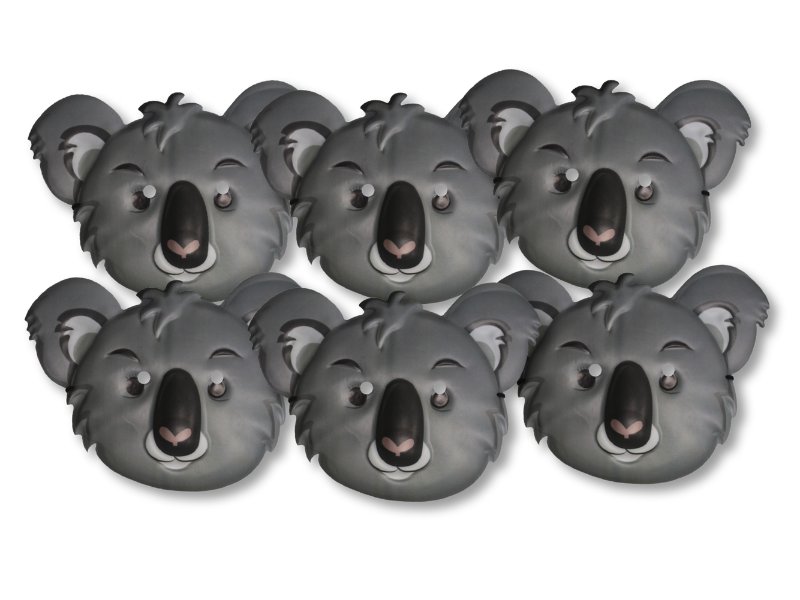 Pack 6 Mascaras Realidad Aumentada Koala