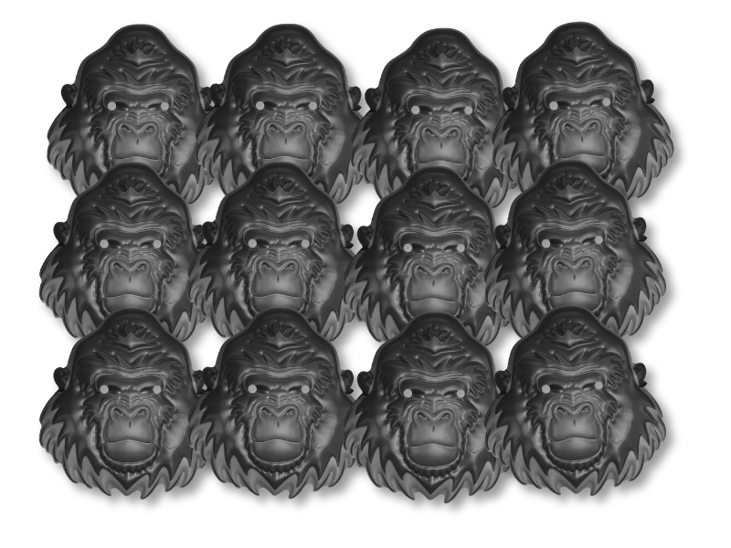 Pack 12 Mascaras Realidad Aumentada Gorila