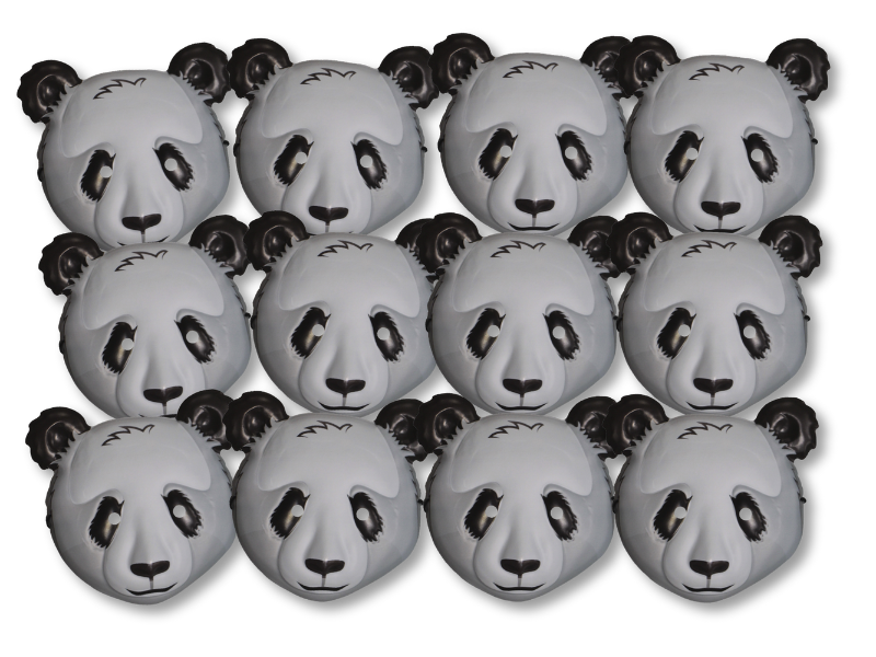 Pack 12 Mascaras Realidad Aumentada Panda
