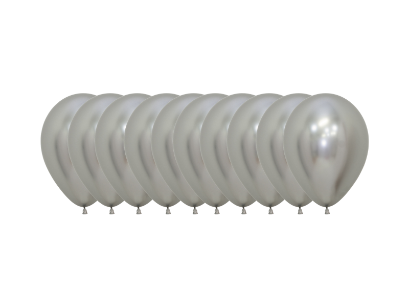 Globo Sempertex R9 Reflex Plata X 20 Unidades — Carnaval