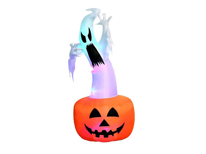 Deco Inflable Halloween Calabaza Fantasma Led 180Cm