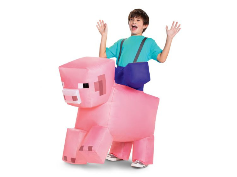 Disfraz Inflable Minecraft Ride On Chancho Niño