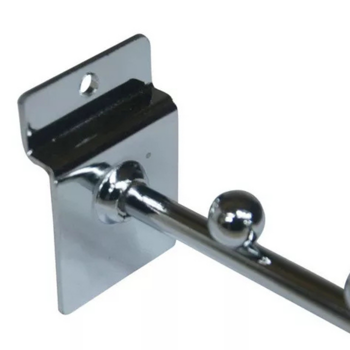 Pack Ganchos Cascada Metalico 7 Bolitas Para Panel Ranurado X 20 Unidades
