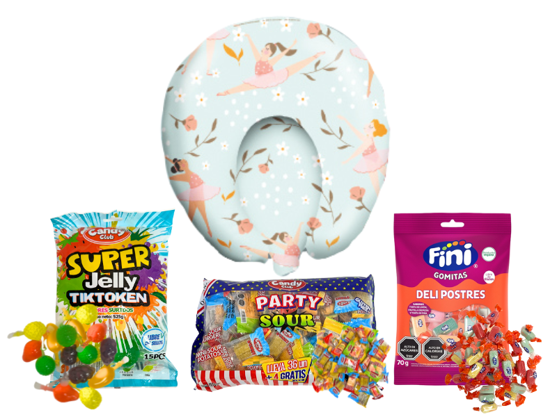 Piñata Inflable Bailarinas + Dulces Virales