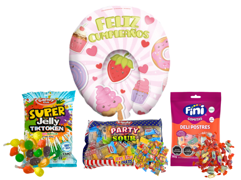 Piñata Inflable Kawai + Dulces Virales