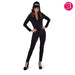 Enterizo catsuit negro de mujer manga larga