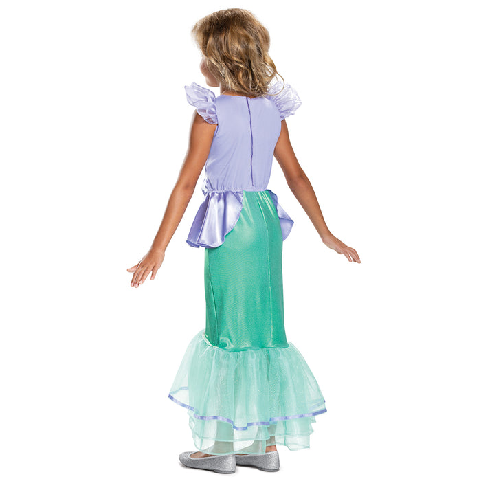 Disfraz de Ariel La Sirenita para niña, vestido morado y verde Classic de Disguise (vista 2)