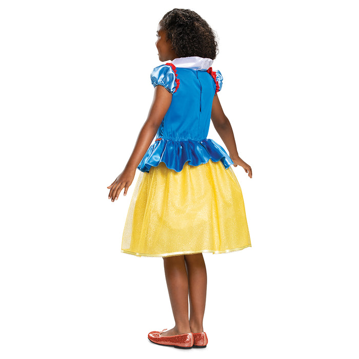 Disfraz de Blanca Nieves para niña, vestido azul y amarillo Classic de Disguise (vista 2)