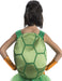Disfraz de Miguel Ángel Tortugas Ninja para niña, vestido tutú verde con caparazón y antifaz naranjo (vista 2)