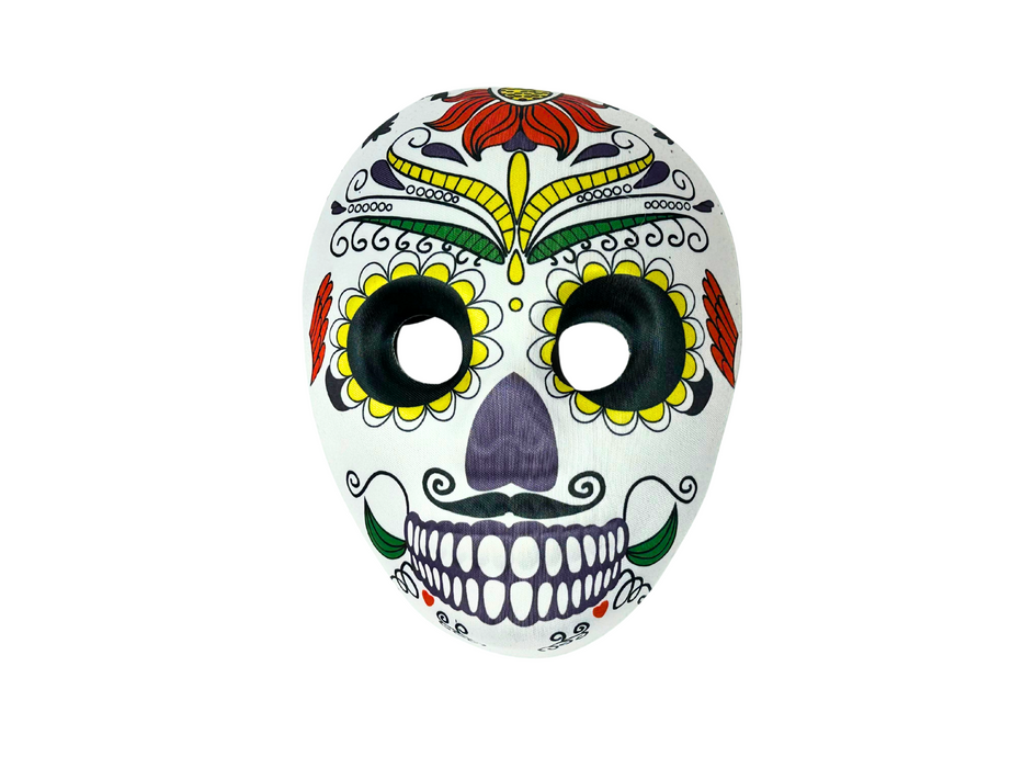 MASCARA CALAVERA DIBUJOS FLORES