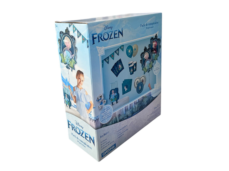 Caja Cumpleaños Full Decoración De Frozen Para 20 Personas