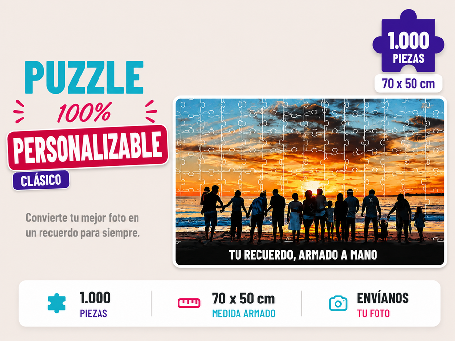 Puzzle Personalizable 1000 Piezas (50 X 70 Cm)