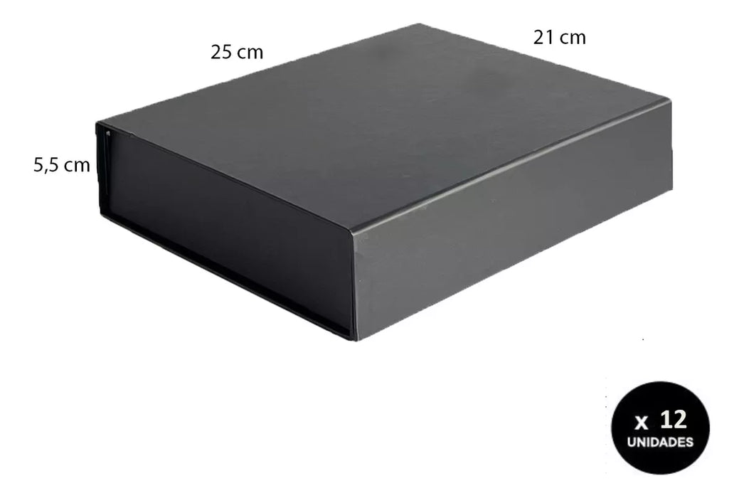 Caja Premium Autoarmable E Imantable Negra