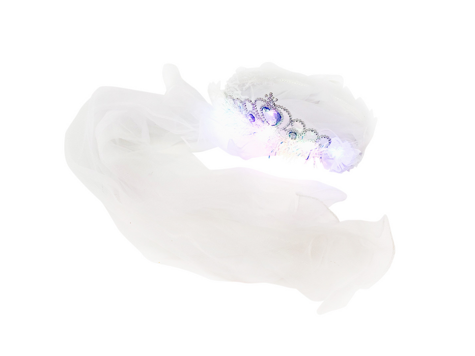 Cintillo Corona Led Velo Blanco