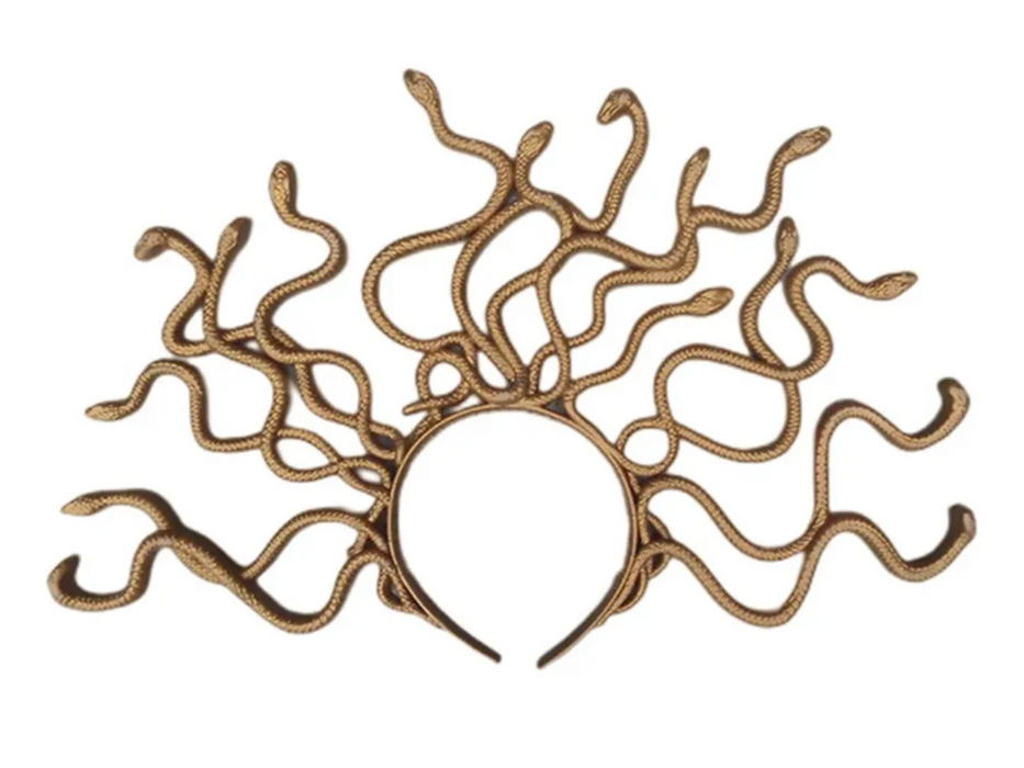 Cintillo Plastico 29X42Cm Medusa Dorado