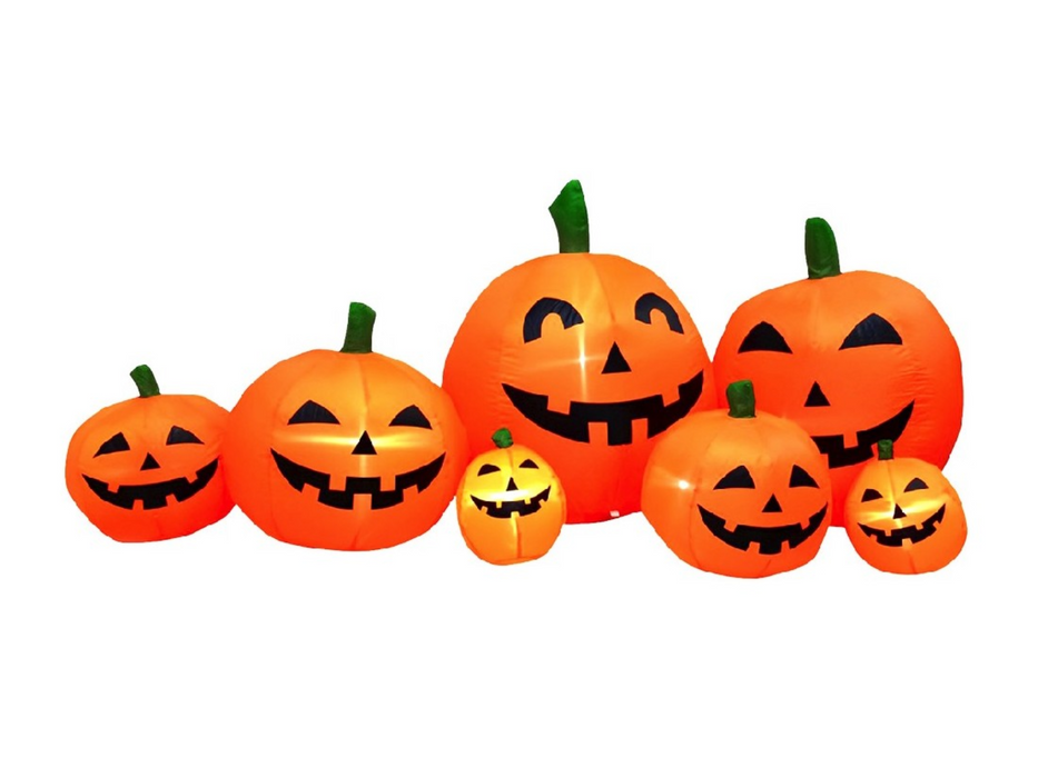 Decoración Familia Calabaza Inflable Led 210Cm
