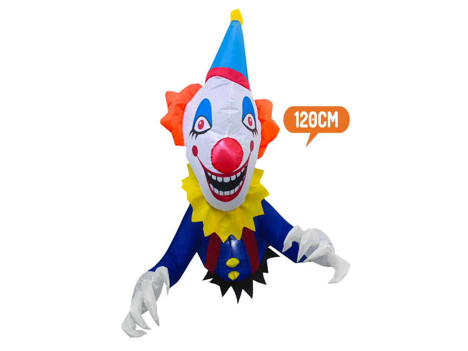 Decoración Payaso Puerto Inflable Led 120Cm