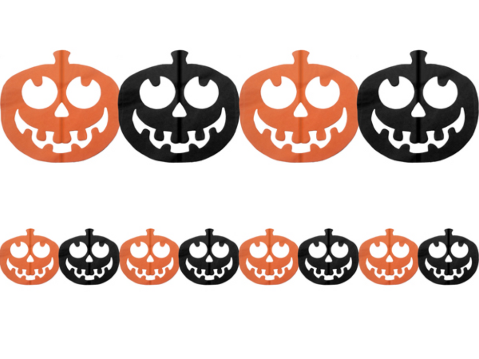 Guirnalda Halloween Calabaza Mediana 20Cmx2M