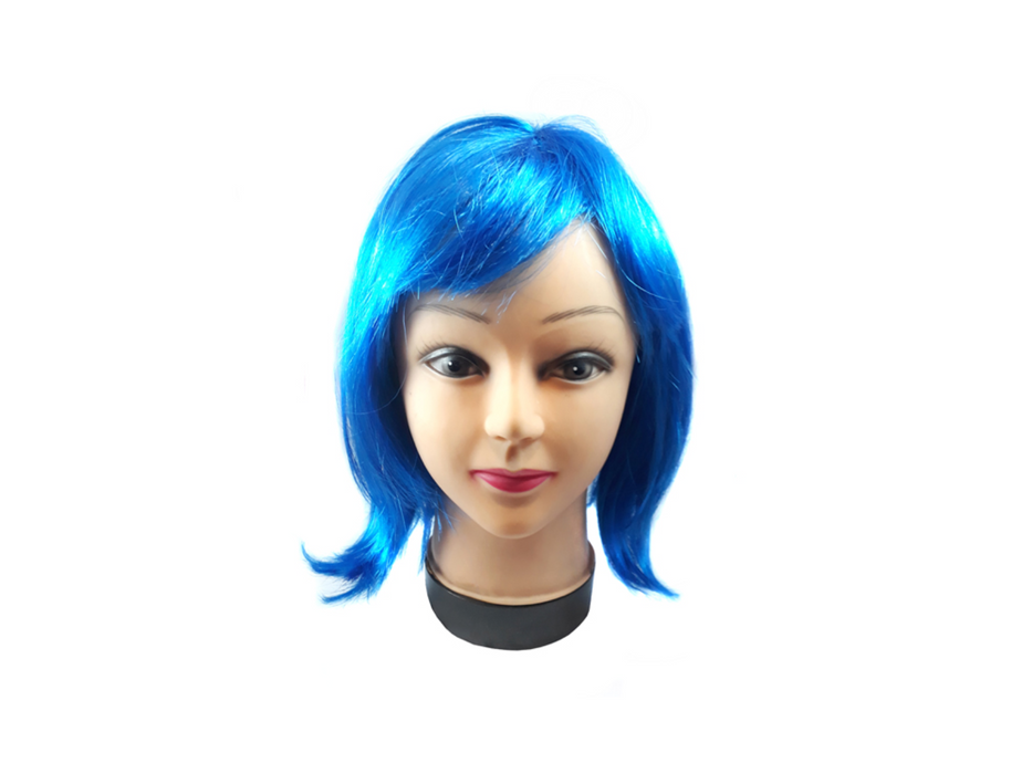 Peluca Corta 32Cm Azul Rey