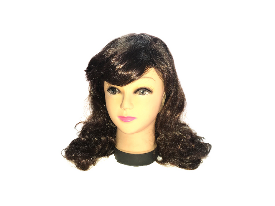 Peluca Crespa 60Cm Café