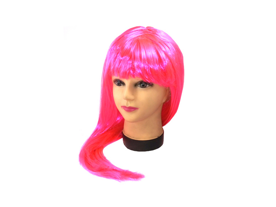 Peluca Larga 60Cm Fuccia