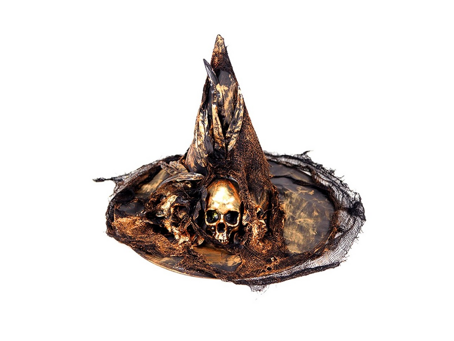 Sombrero Bruja Calabera 40Cm