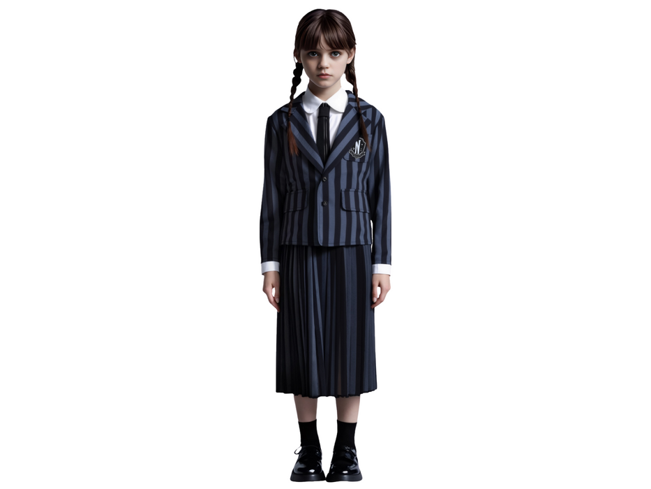 Disfraz Merlina Escolar Nevermore Negro Niña