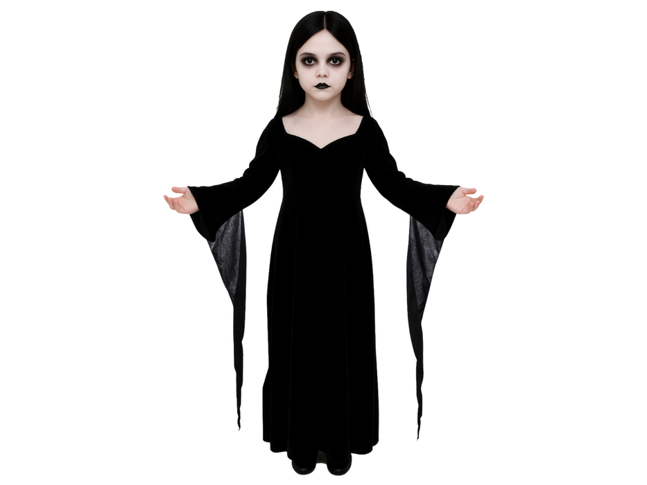 Disfraz Merlina Morticia Addams Niña