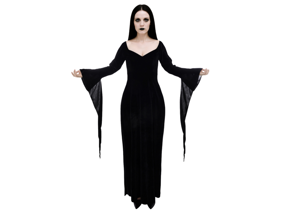 Disfraz Merlina Morticia Addams Mujer