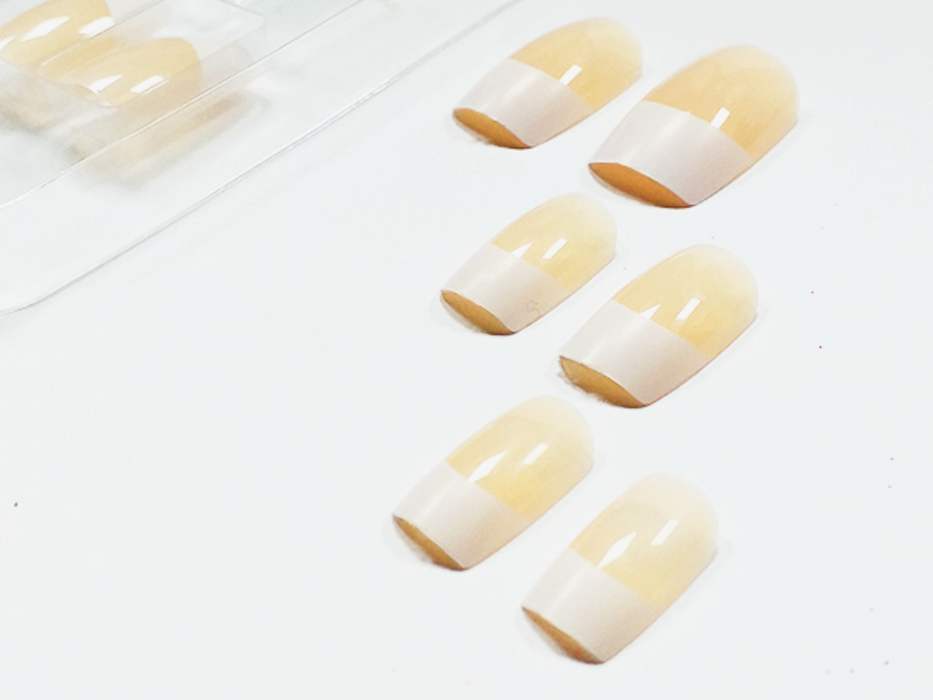 Uñas Postizas Francesa Piel X1 Set