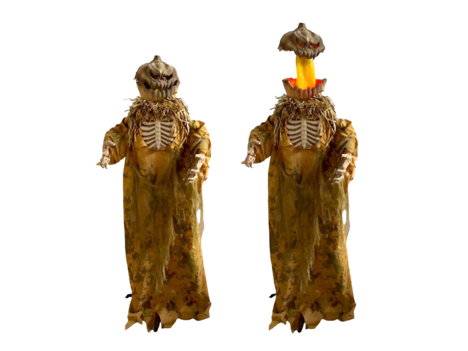 Animatronic Hombre Calabaza Con Cabeza 170 Cm