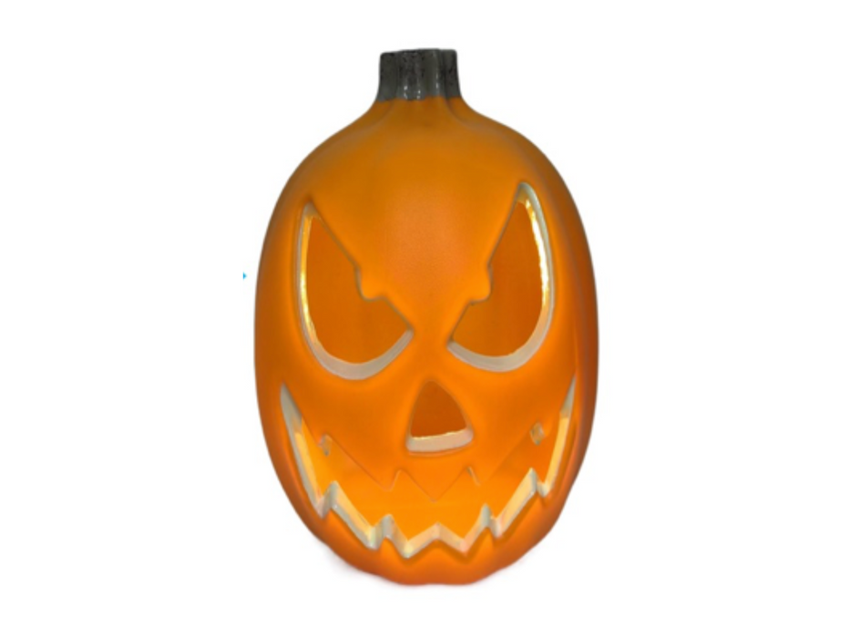 Calabaza Enojada Con Luz Led 22 Cm