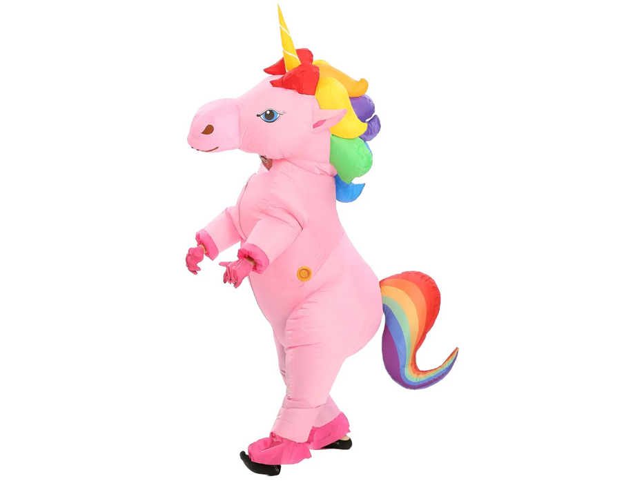 Disfraz Inflable Unicornio Rosado Adulto