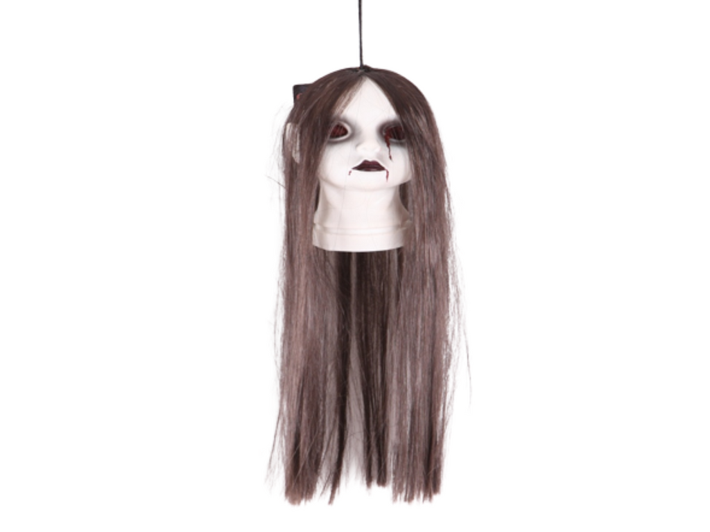Cabeza De Niña Con Ojos Sangrantes 45 Cm
