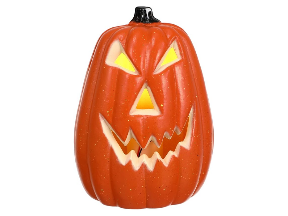 Calabaza Larga Con Luz Led 17 Cm